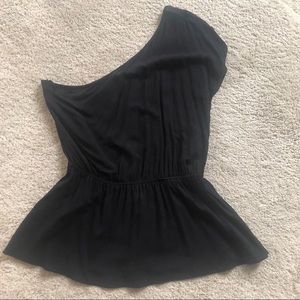 BCBGeneration One Shoulder Peplum Top